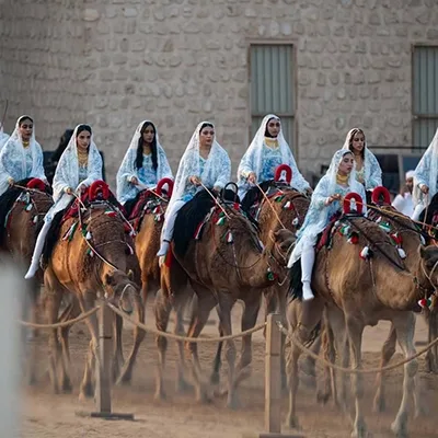 emirati-women-traditional-camel-parade