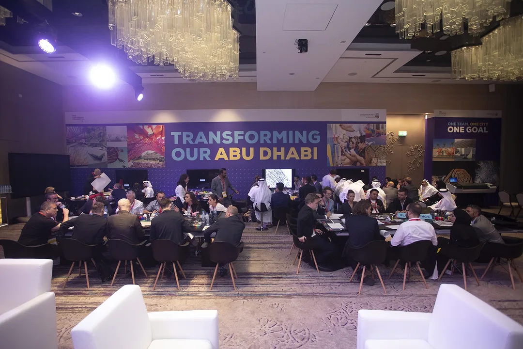Breakout sessions at a conference with environmental design and implementation by Evolution Events.